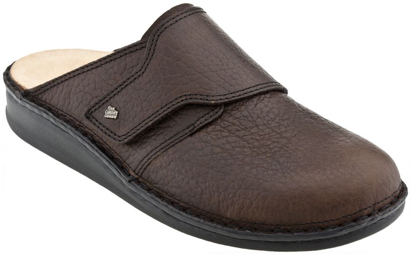 LADIES FINN COMFORT AMALFI CLOGS SLIP ON SHOES BROWN 38 7 7.5  