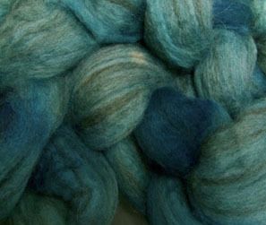 ForestLake handdyed mixed BLUEFACE LEICESTER Fiber pnd  