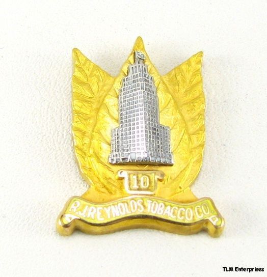 RJ REYNOLDS TOBACCO COMPANY   10 Year Service PIN  