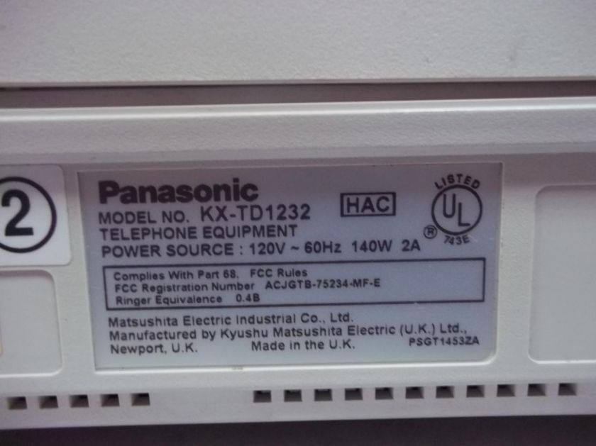 Panasonic KX TD1232 Digital Super Hybrid Phone System+(2) KX TD170+KX 