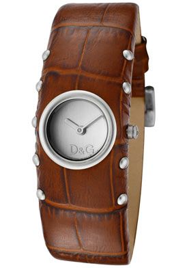 Dolce & Gabbana Watch DW0353 Womens Cottage Silver Dial Light Brown 