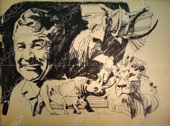 Original NEIL BOYLE Illustration Art KNBC WONDERFUL WORLD DISNEY Born 