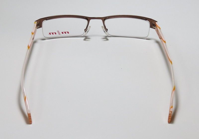 NEW ALAIN MIKLI 753 52 19 143 BROWN/ORANGE HALF RIM EYEGLASS/GLASSES 