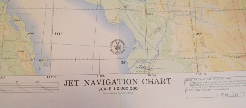 1961 USAF Map Aviation Sectional Chart SE USA Air Force  