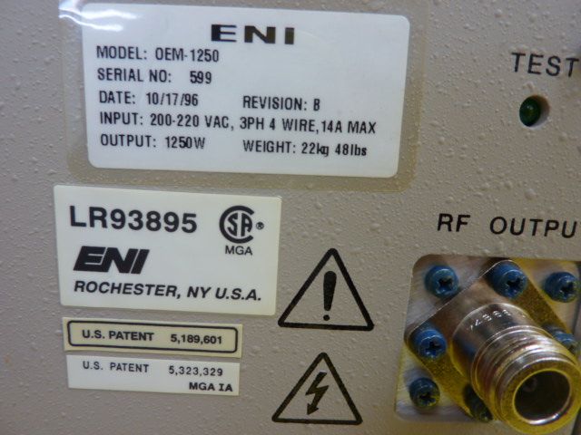 ENI OEM 1250 RF Generator 0920 01035 new 1250W  