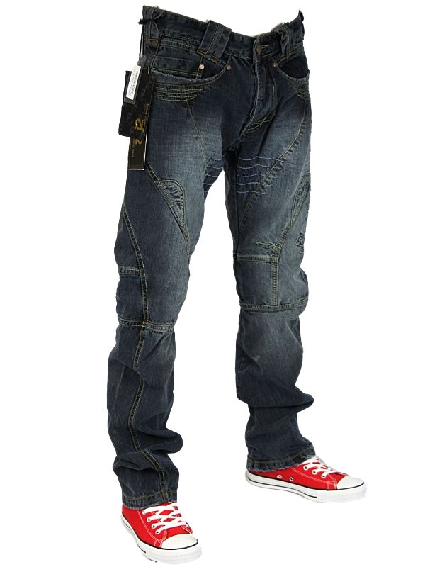 NEW MENS DARK WASH J2 101411 CONTRAST DESIGNER TAPERED FIT DENIM JEANS 