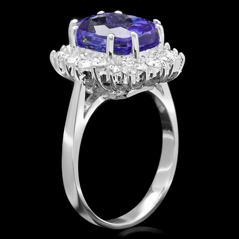 11200 CERTIFIED JAQU DE LILI 14K WHITE GOLD 5CT TANZANITE .90CT 