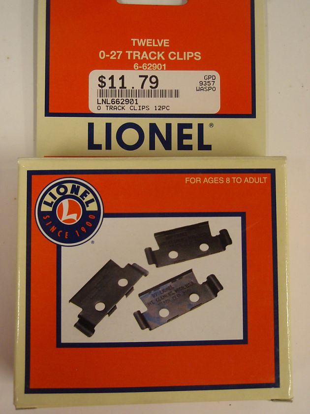 NEW Lionel 0 27 Track Clips (12) LNL662901  