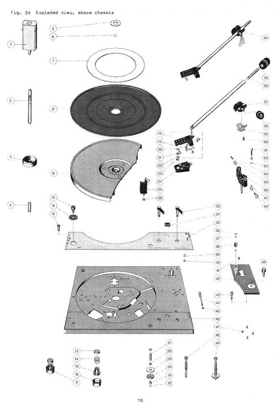 DUAL 1225 Turntable   Parts   Please see description  