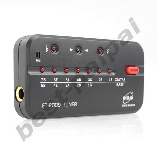 Digital Guitar Bass Tuner 440Hz Battery ET 2009 1347  