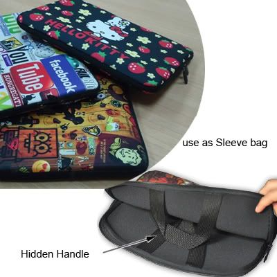 16 17 17.3 LAPTOP SLEEVE NOTEBOOK BAG CASE w HANDLE  