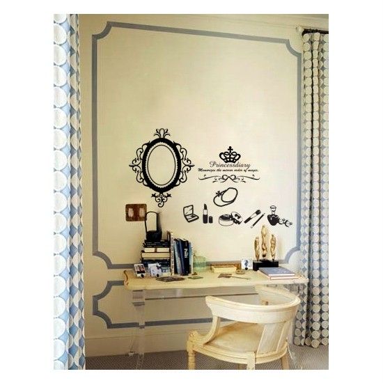 PRINCESS DIARY Adhesive Removable Wall Decor Accents GRAPHIC Stickers 