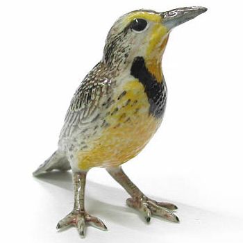 Northern Rose Litte Critterz Bird Meadowlark Miniature Porcelain 