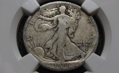 1916 S Walking Liberty Half Dollar NGC   VG10  