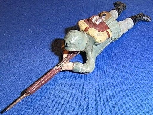 TGU13 * ELASTOLIN LINEOL WWII WEHRMACHT ARMY TOY SOLDIER 70mm ANTIQUE 