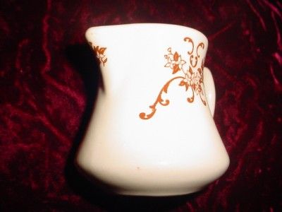 1922 Iroquois China restaurant ware individual creamer mint floral 