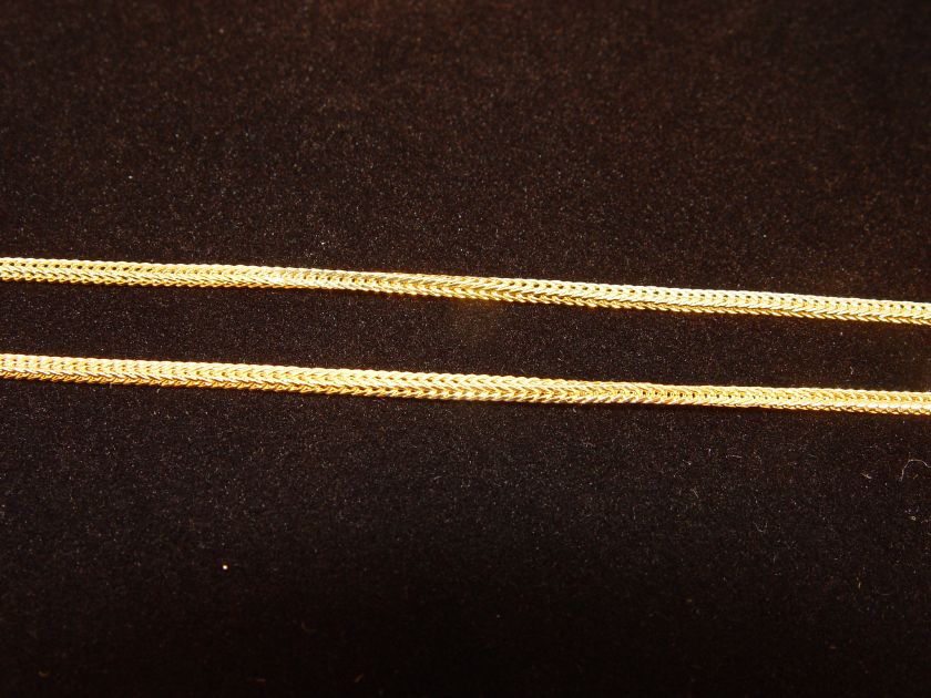 18K Yellow Gold 23 Foxtail Chain 12.06 Grams  