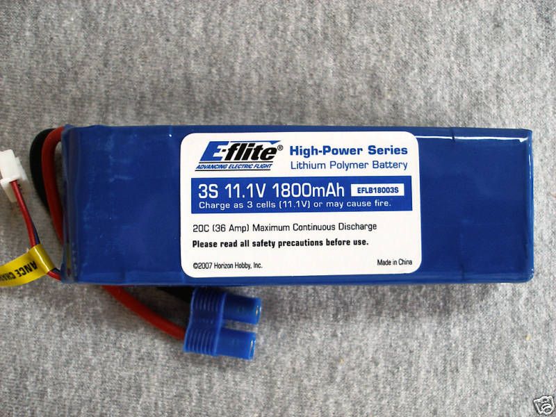 FLITE 11.1V 1800mAh LiPo Blade 400 BATTERY EFLB1800  