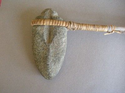 Stone headed war tomahawk from Cass Lake, Minnesota  