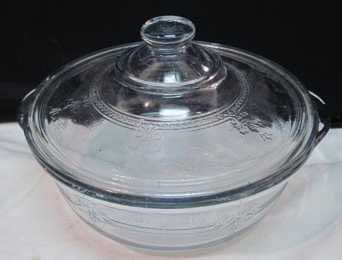 VTG FIRE KING SAPPHIRE BLUE~PHILBE~7 ¼ 1 QT QUART CASSEROLE~BAKING 