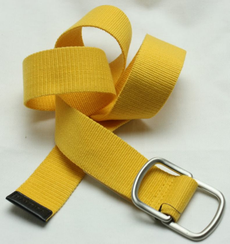 NEW NAUTICA FABRIC YELLOW BELT L XL  