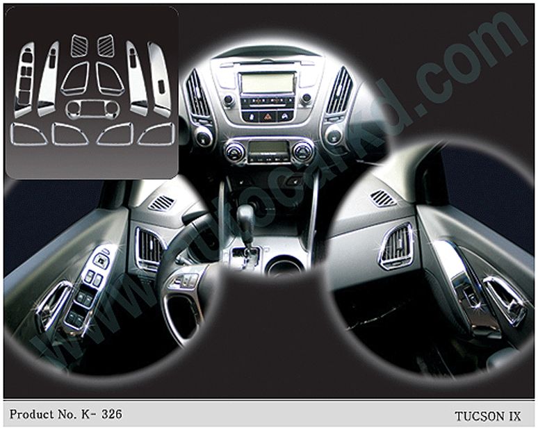 Chrome Interior Molding Cover for 09+ ix35/Tucson  