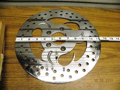 FRONT BRAKE ROTOR POLISHED SS HARLEY YAFFE ROLL 83 11  