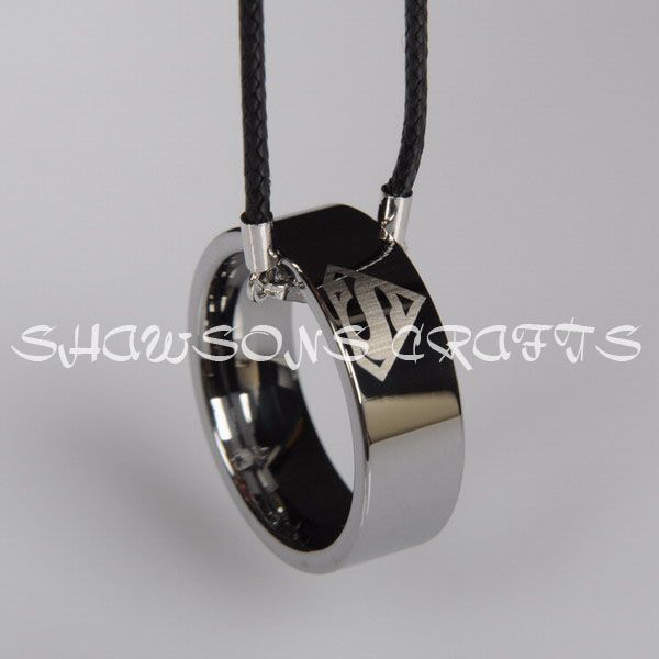 8MM TUNGSTEN CARBIDE BAND SUPERMAN SYMBOL LASER ENGRAVED MEN RINGS 