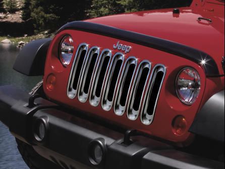 2007 2012 JEEP WRANGLER CHROME GRILLE INSERTS OE MOPAR  