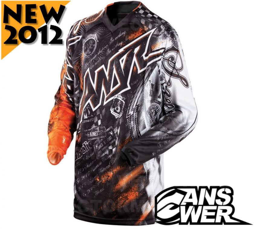 ANSWER JS Collection New 2012 Motocross ATV Seven Jersey Black SM 