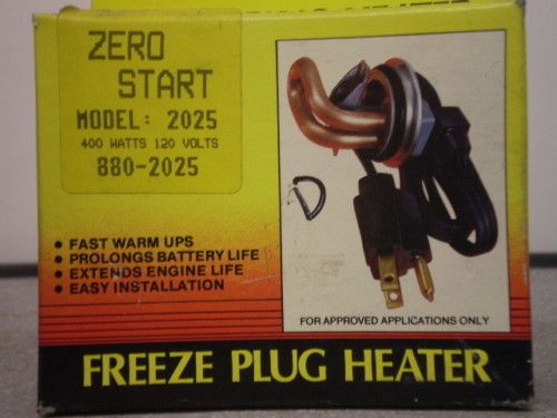 NEW ZERO START FREEZE PLUG ENGINE HEATER 880 2025  