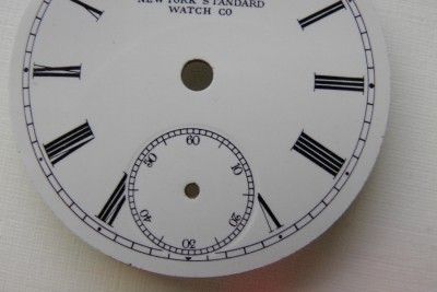 Antique NEW YORK STANDARD Porcelain Pocket Watch Dial  