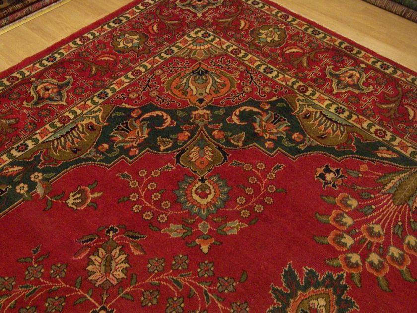 10x13 Handmade Carpet Antique Persian Afshan Tabriz Rug  