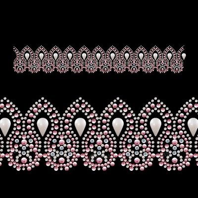 Pattern Iron on Rhinestones Transfer Hotfix Bead 2556  