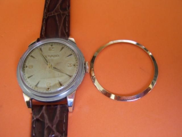 RARE 1950S MOVADO SOLID GOLD TOP MANUAL MVT CAL C261A  