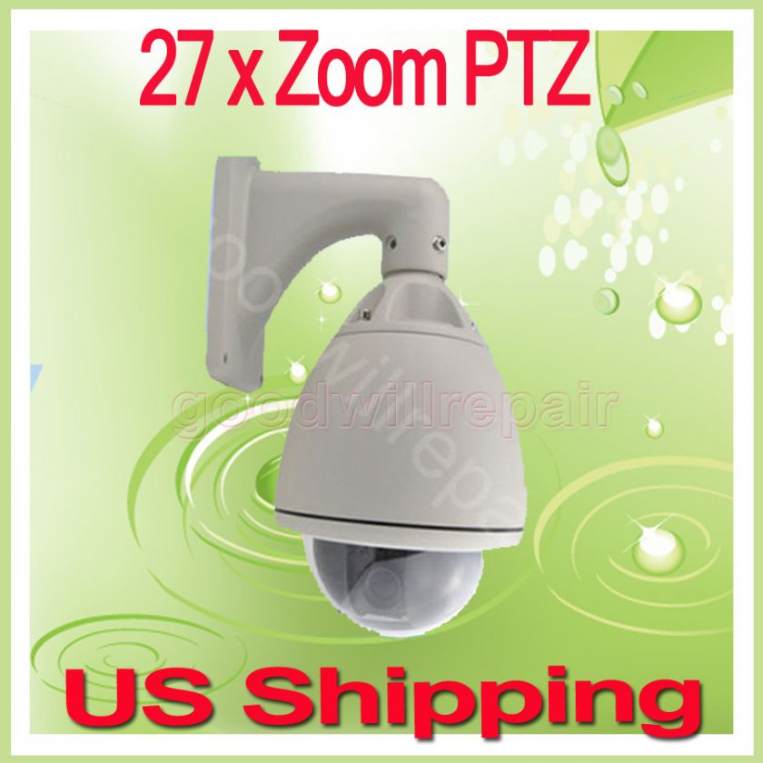 27x Zoom PTZ HIGH SPEED Dome D/N Outdoor Camera Sony 1/4 CCD 420TVL IR 