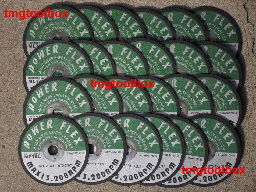 24PC. POWER FLEX CUTTING WHEELS, 41/2X1/16X5/8  