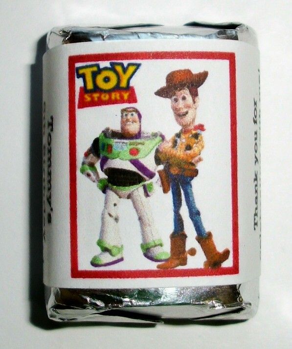 60 TOY STORY BIRTHDAY PARTY FAVORS CANDY WRAPPER LABELS  