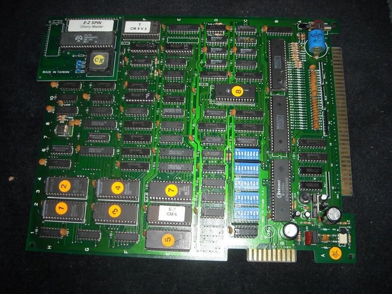 CHERRY MASTER EZ SPIN POKER 8 LINER ARCADE BOARD  