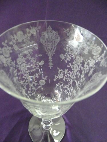 CAMBRIDGE CRYSTAL ROSEPOINT PATTERN SHERBET 3121  