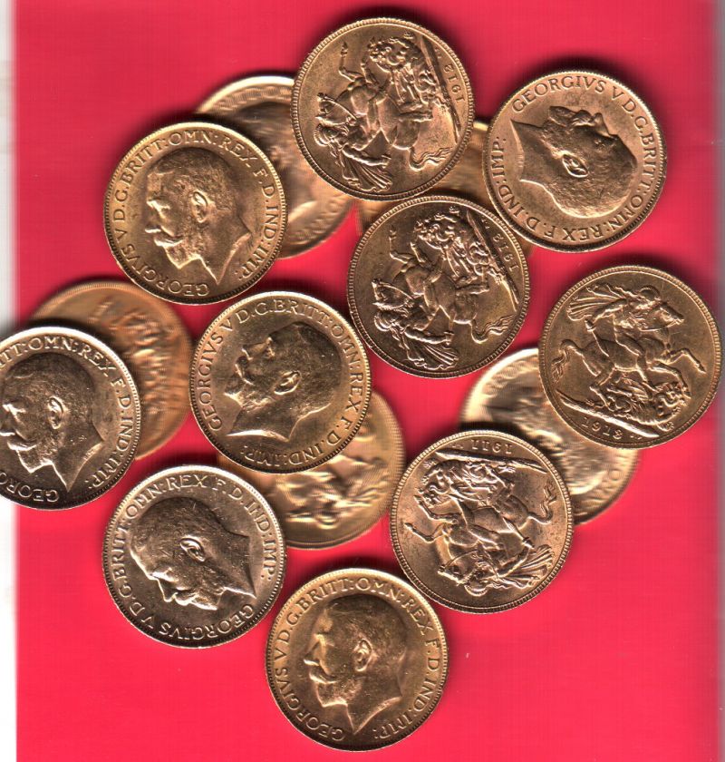 15 X GEORGE V FULL SOVEREIGNS (Investment pack)  