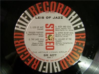 33 LP Arthur Lyman Leis Of Jazz SR 607 HiFi Records  