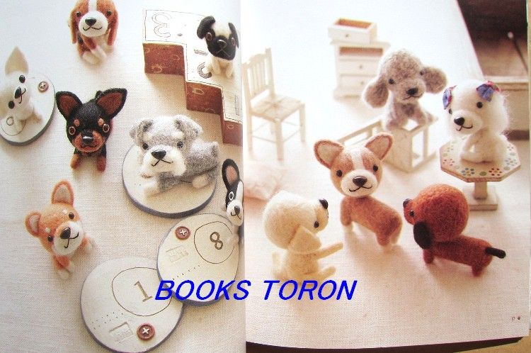 Very Cute Wool Felt Dogs/Japanese Felt Craft Pattern Book/g59  