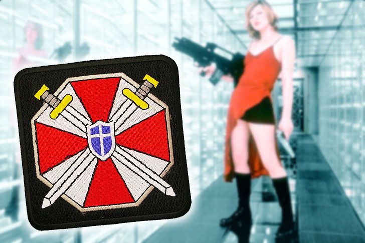 RESIDENT EVIL Umbrella Corporation Cross Swords Patch  