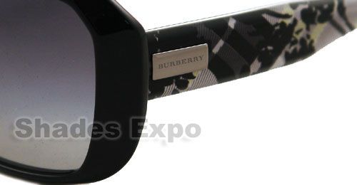 NEW BURBERRY SUNGLASSES BE 4083 BLACK 3215/11 AUTH  