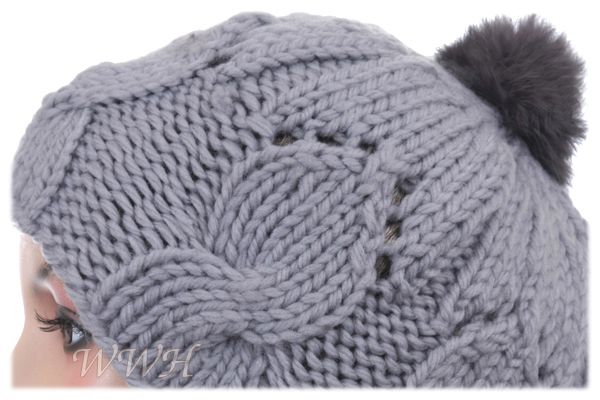 Cute Tufted Beanie Hat Winter Cap Women be428g  