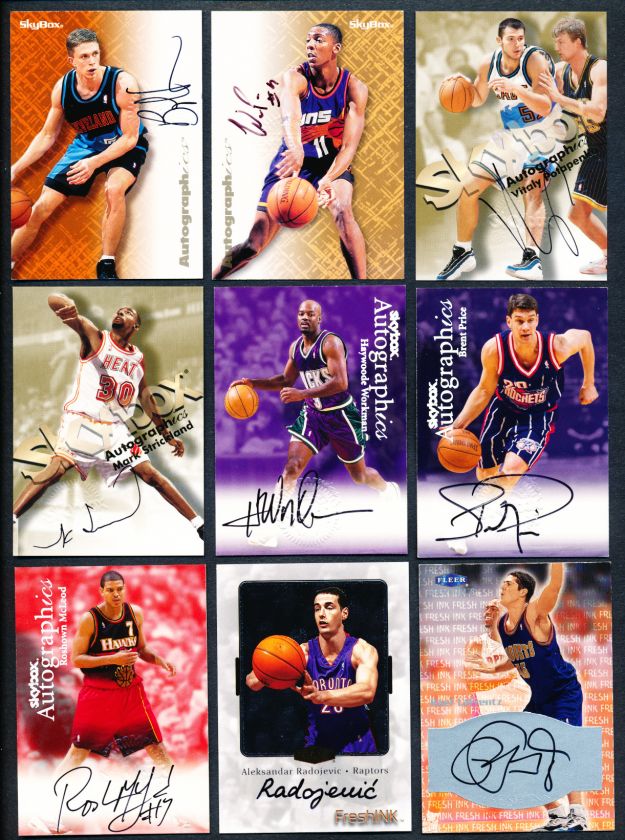   1996 2008 Fleer Skybox Basketball Auto Signature Autograph Lot  