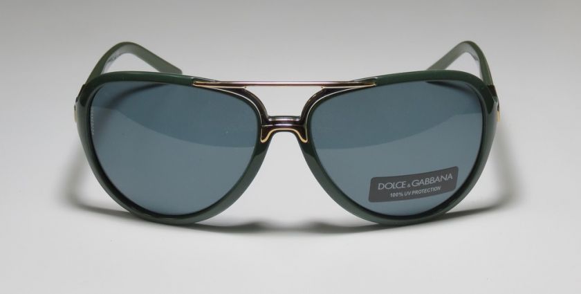 NEW DOLCE & GABBANA 6044 100% UVA/UVB PROTECTION KHAKI/GREEN AVIATOR 