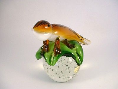 HAND MADE GLASS BLOWN LIZARD ART SCULPTURE PAPERWIGHT  