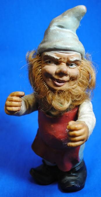 Vintage Strange Old Gnome Figure West German Toy AKO  